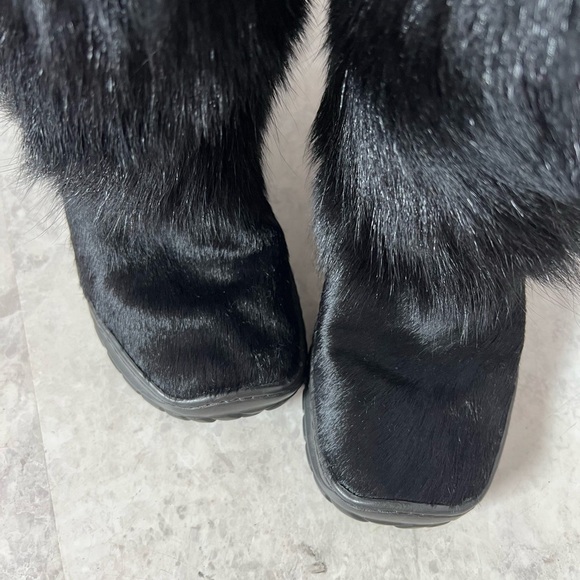 Pajar Vintage Canada Apres Ski Black Goat Fur Winter Boots EUR 38 / 7 Tribal - Picture 3 of 9